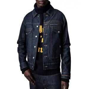 ZADIG & VOLTAIRE SZ L Men's Base Denim Jean Jacket Dark Wash NWT $495